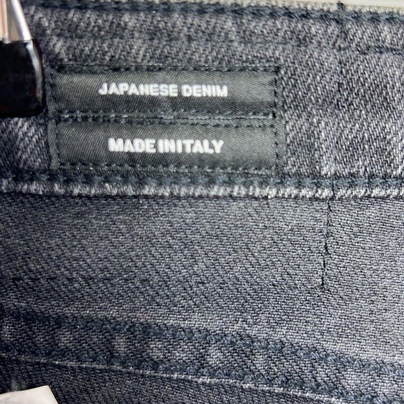 R13 JAPANESE DENIM KNEE CHAPS SHREDDED BLACK  & LEATHER SZ 24 - Picture 9 of 12